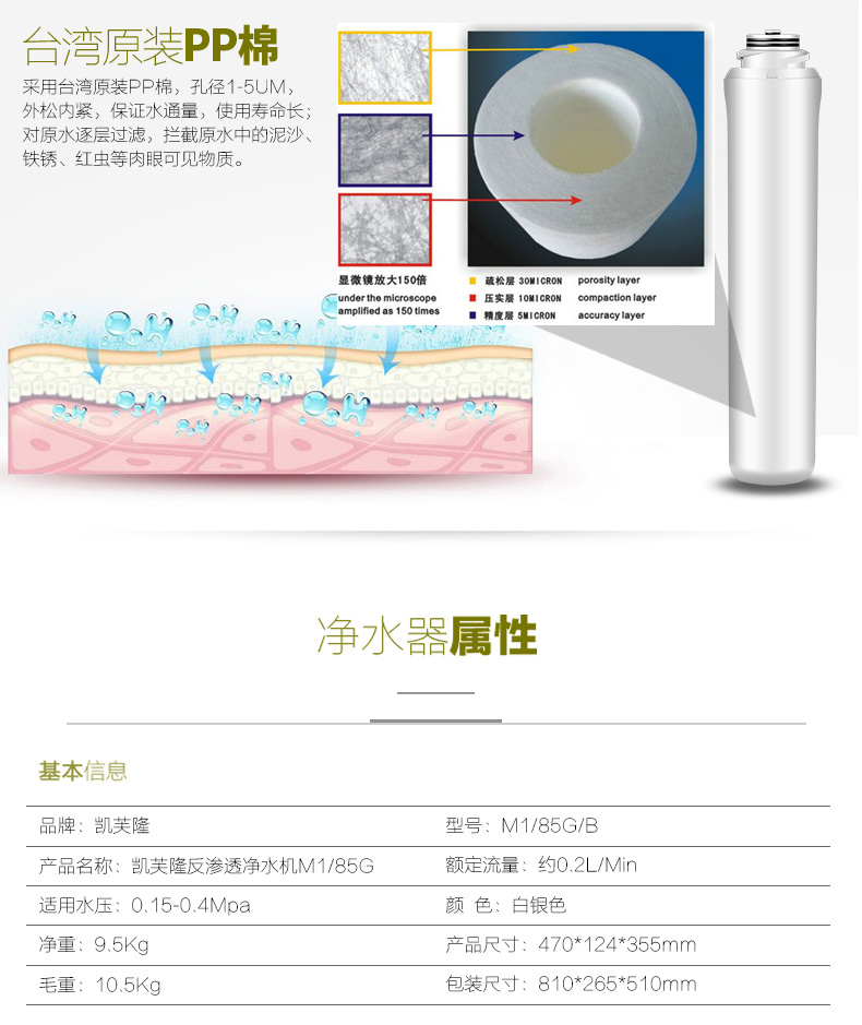 凱美智能化RO反滲透凈水機(jī)M1/85G/B